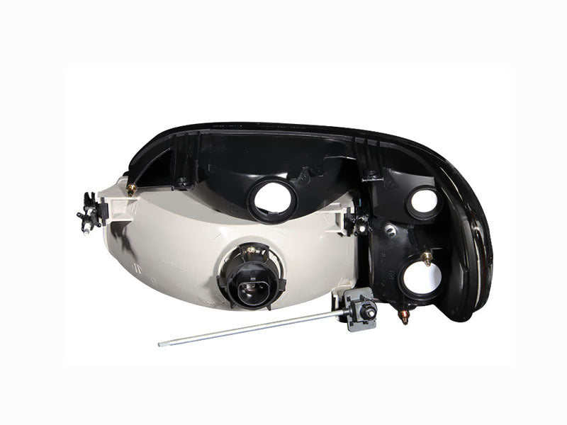 ANZO 1995-2001 Ford Explorer Crystal Headlights Chrome with Corner Lights 2pc