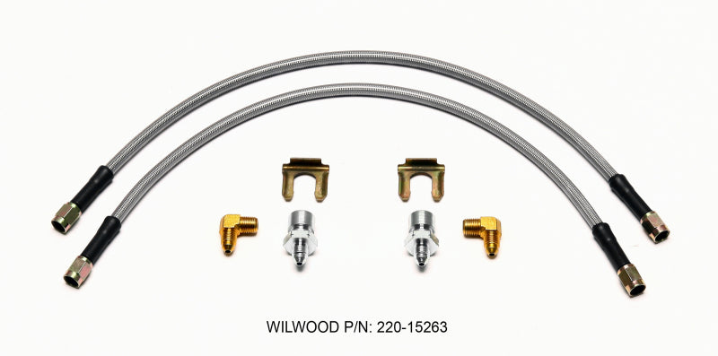 Wilwood Flexline Kit 18inch M10x1.50 IF 1/8-27 NPT 90 Degree - #220-15263