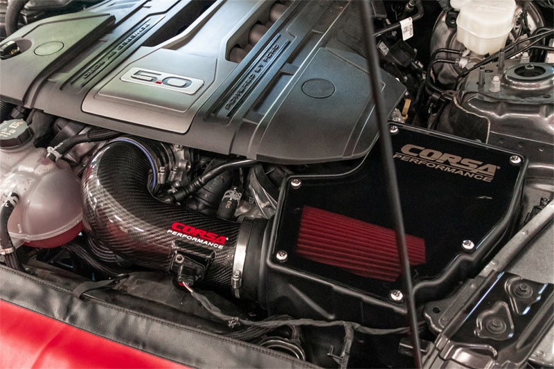 Corsa 2018-2023 Ford Mustang GT 5.0L V8 Carbon Fiber Air Intake with DryTech Filter