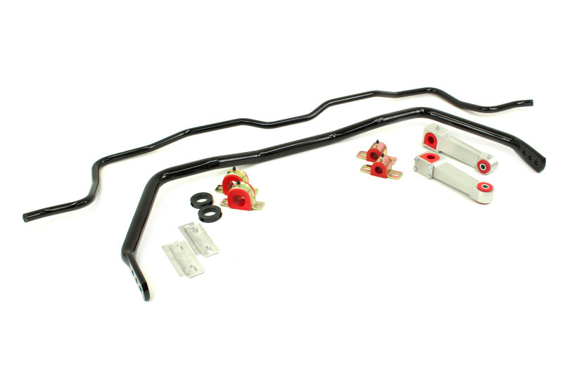 UMI Performance 101213-B Front and Rear Sway Bar Kit Black for 2005-2014 Mustang