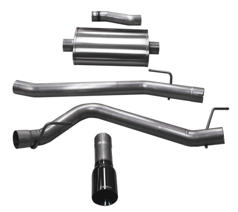 Corsa 20-26 Jeep Gladiator JT 3.6L Single Side Exit Cat-Back Exhaust System w/ Single 4in Black Tip