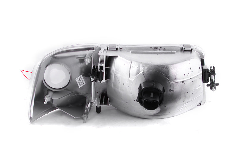 ANZO 1993-1997 Ford Ranger Crystal Headlights Chrome with Corner Lights 2pc