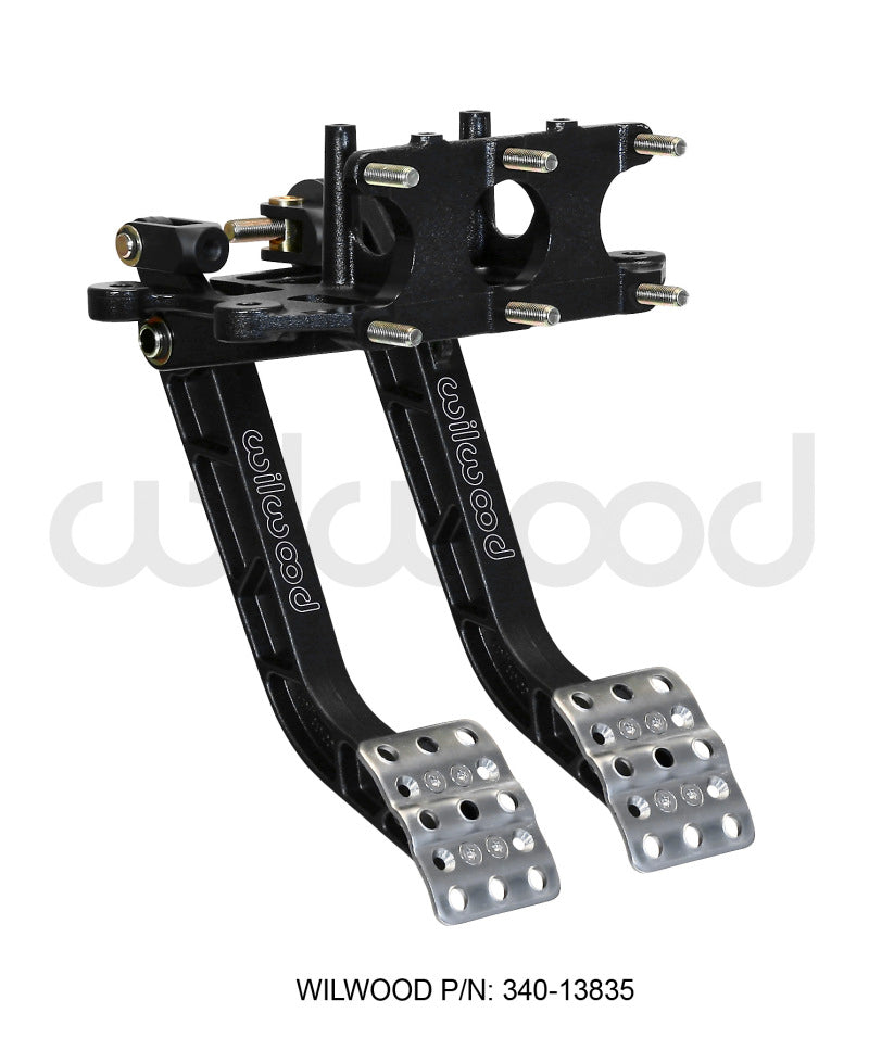 Wilwood Adjustable Dual Pedal - Brake / Clutch - Rev. Swing Mount - 5.1:1 - #340-13835