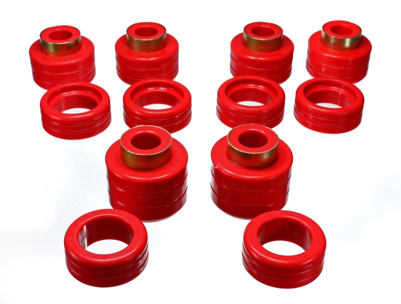 Energy Suspension for Chevy Pickup 2&4Wd Body Mounts - Red 3.4123R