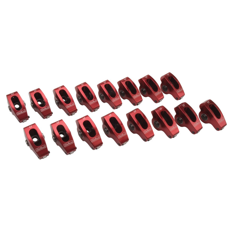 Edelbrock 77790 Rocker Arms Roller BBC 7/16 in 1.7:1 Ratio Set of 16