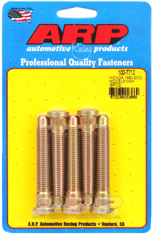 ARP 100-7712 for 80-00 Honda M12x2.85in 5 Wheel Stud Kit
