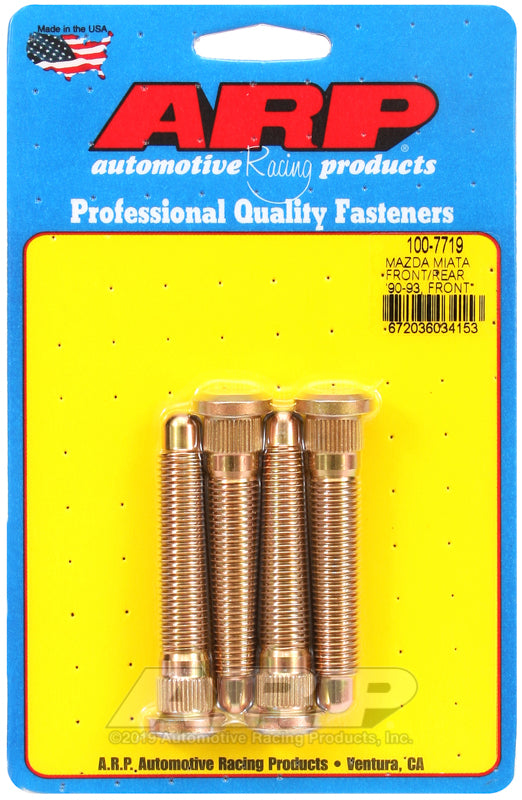 ARP 100-7719 for 90-93 Miata Fr&Rr / 94-05 Miata Fr Wheel Stud Kit (4 Studs)