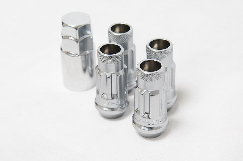 Wheel Mate 32902SS Muteki SR48 Locking Lug Nut Set Satin Silver M12x1.50 48mm - Set of 4
