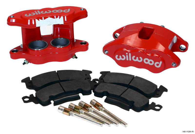 Wilwood D52 Front Caliper Kit - Red 2.00 / 2.00in Piston 1.04in Rotor - #140-11291-R