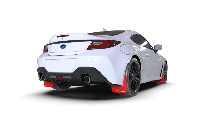 Rally Armor UR Mud Flaps - 2022-2025 Subaru BRZ, 2022-2026 Toyota GR86 - Red/Black Logo - #MF99-UR-RD-BLK