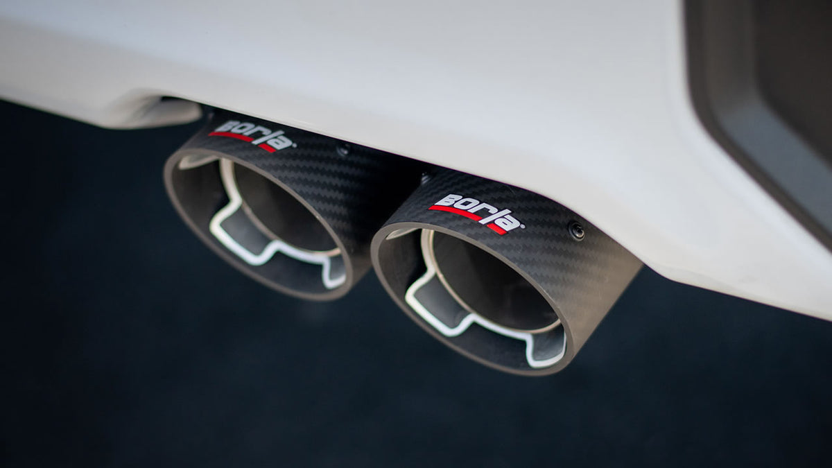 Borla 140776CF Cat-Back Exhaust System ATAK with Carbon Fiber Tips for 2019-2023 Chevrolet Silverado 1500 / GMC Sierra 1500 (6.2L)