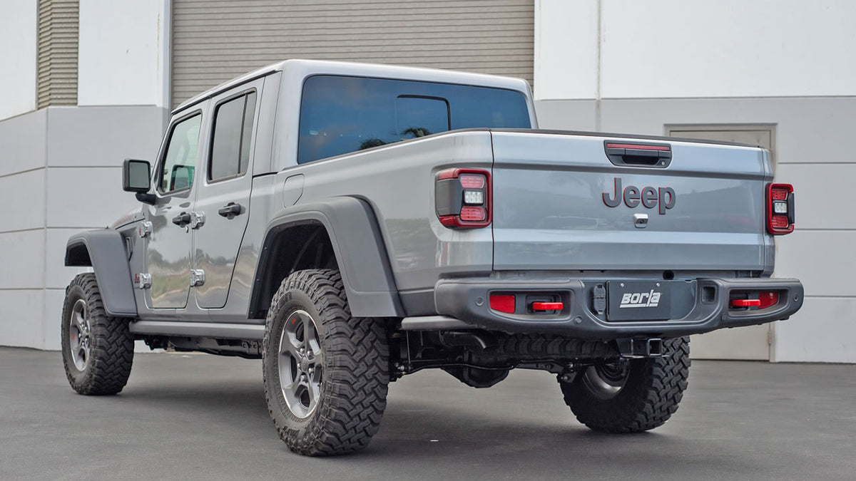 Borla 140808CB Cat-Back Exhaust System Touring with Black Coated Tips for 2020-2026 Jeep Gladiator (3.6L V6)