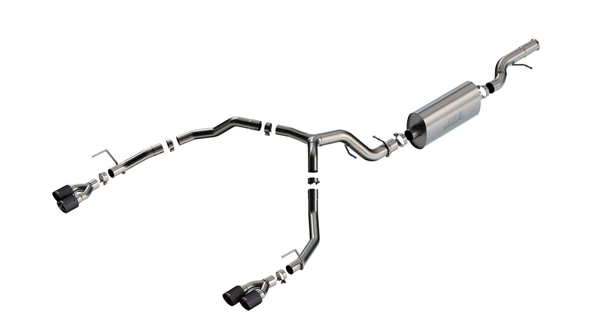 Borla 140858CF Cat-Back Exhaust System Touring with Carbon Fiber Tips for 2021-2026 Chevrolet Tahoe (Premier, High Country, Z71, RST) / GMC Yukon (Premier, High Country, Z71, RST) (6.2L V8)