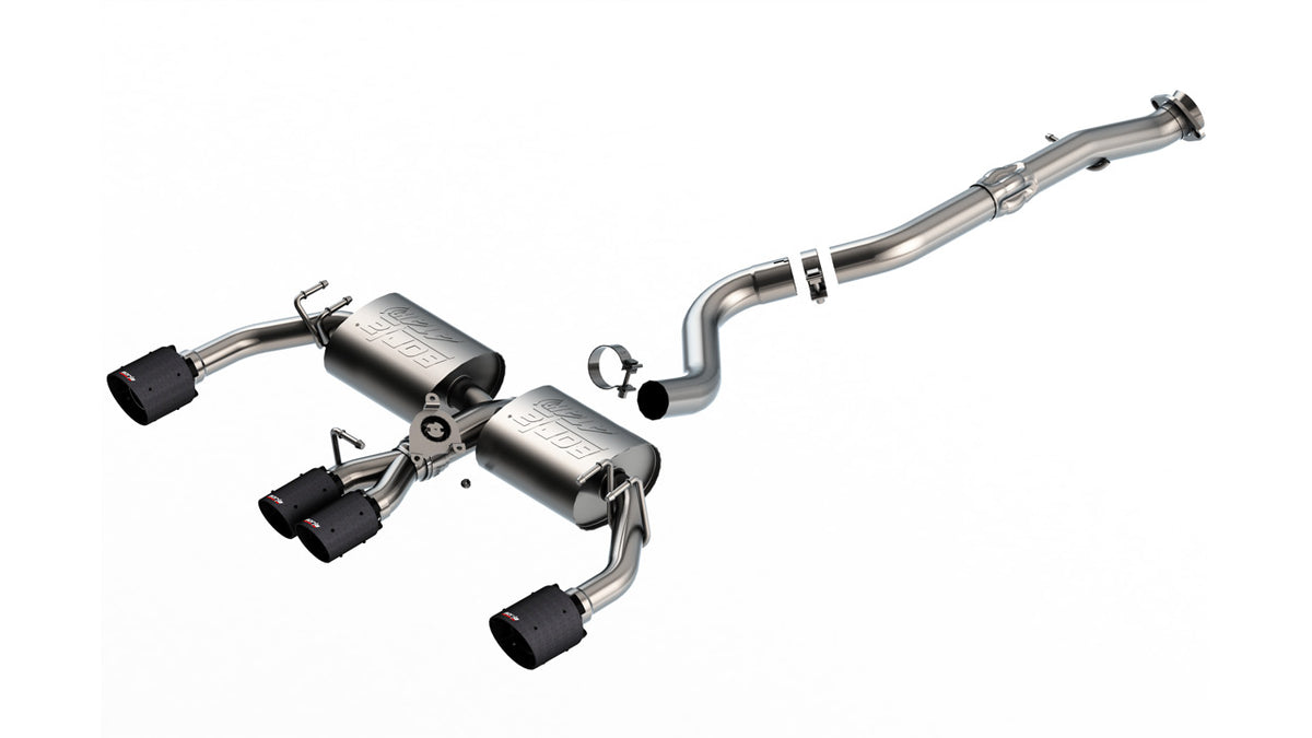 Borla 140942CFBA Cat-Back Exhaust System ATAK with Carbon Fiber Tips for 2023-2026 Toyota GR Corolla