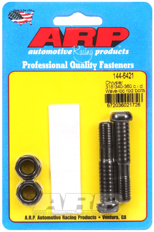 ARP 144-6421 for Chrysler 318-340-360 c.i.d., wave-loc rod bolts