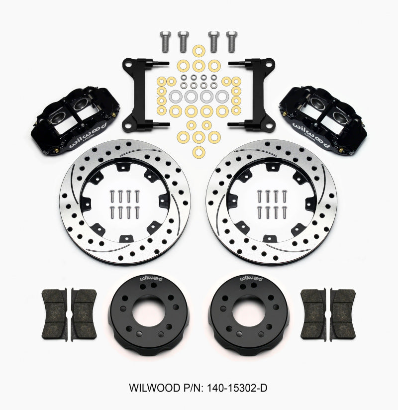 Wilwood Narrow Superlite 6R Front Kit 12.19in Drilled 63-87 C10 w/ Wilwood Pro Spindles - #140-15302-D