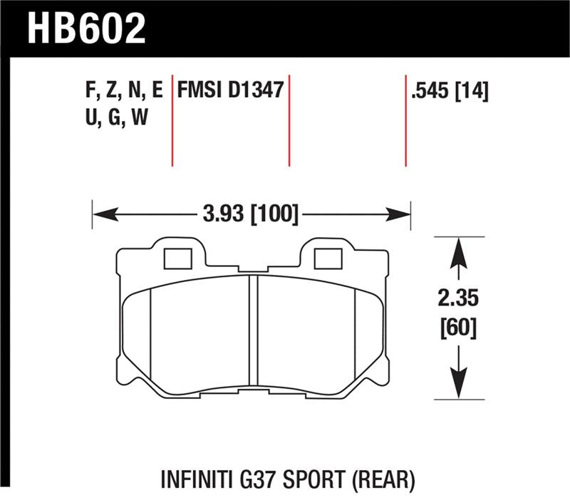 Hawk Performance HB602B.545 HPS 5.0 Street Brake Pads