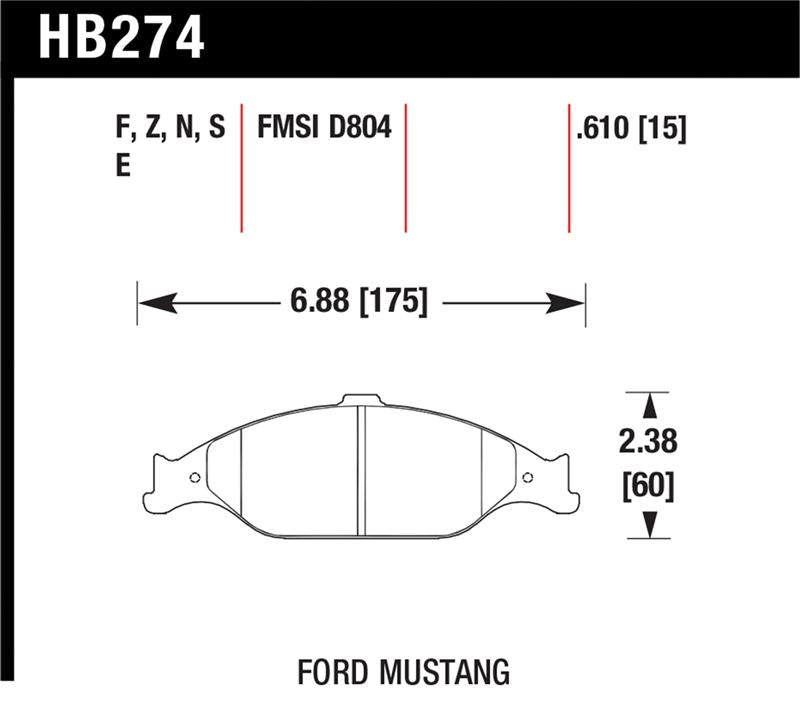 Hawk HB274N.610 Disc Brake Pad