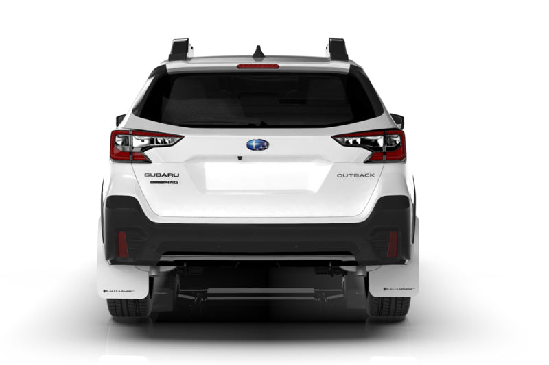 Rally Armor UR Mud Flaps - 2020-2026 Subaru Outback - Black/Blue Logo - #MF66-UR-BLK/BL
