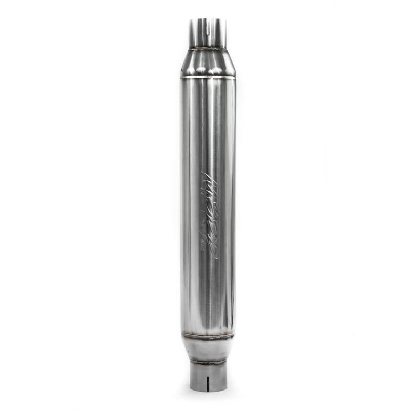 MBRP R1016 2.5in Inlet/Outlet 22in Body 26in Overall Length T304 Stainless Steel Resonator