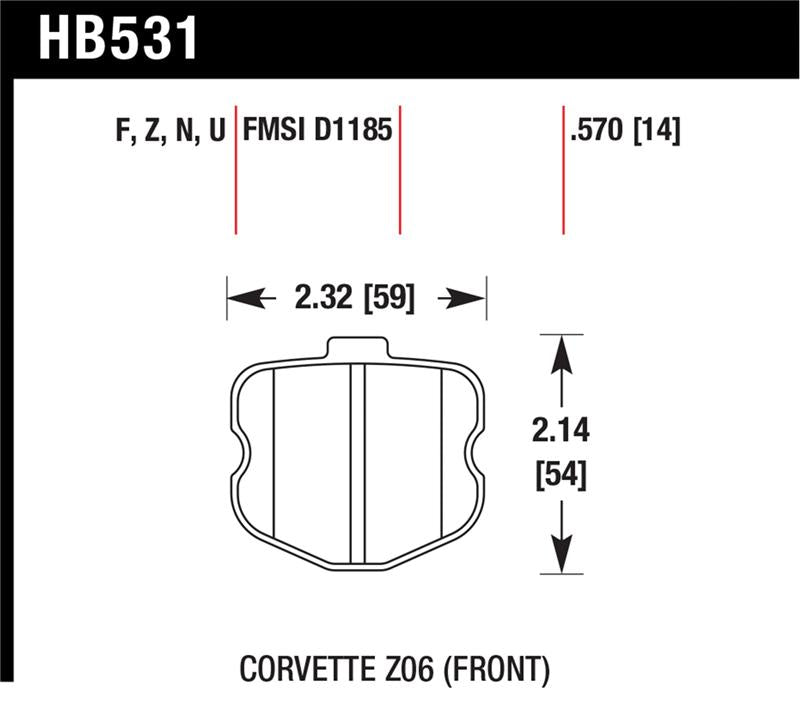 Hawk Performance HB531N.570 HP Plus Crossover Street/Motorsport Brake Pads