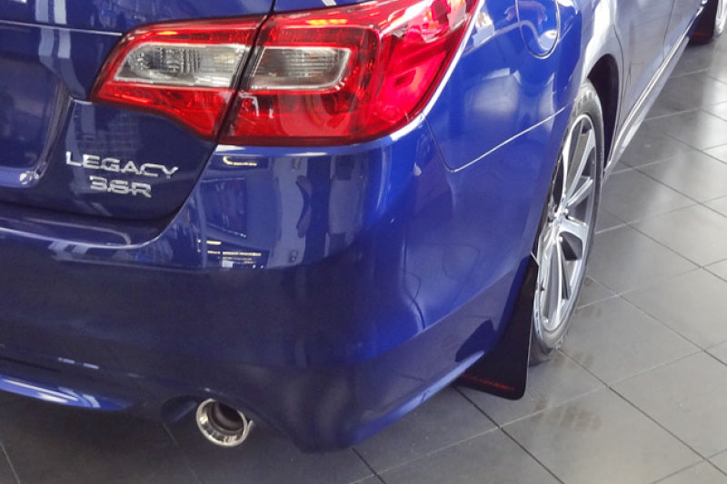 Rally Armor UR Mud Flaps - 2015-2019 Subaru Legacy - Black/Grey Logo - #MF34-UR-BLK/GRY
