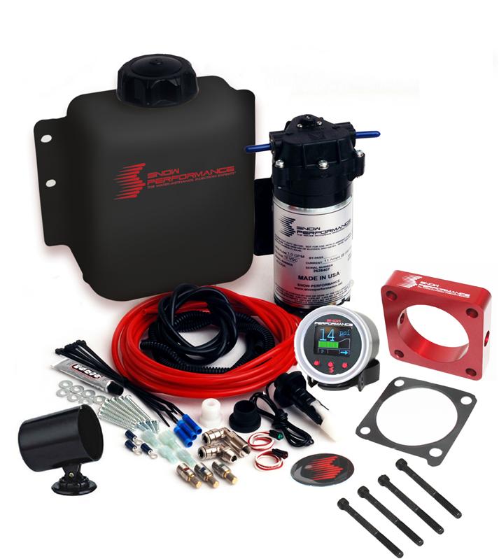 Snow Performance SNO-2120-BRD 08-15 Evo Stage 2 Boost Cooler Water Injection Kit w/SS Braided Line & 4AN Fittings