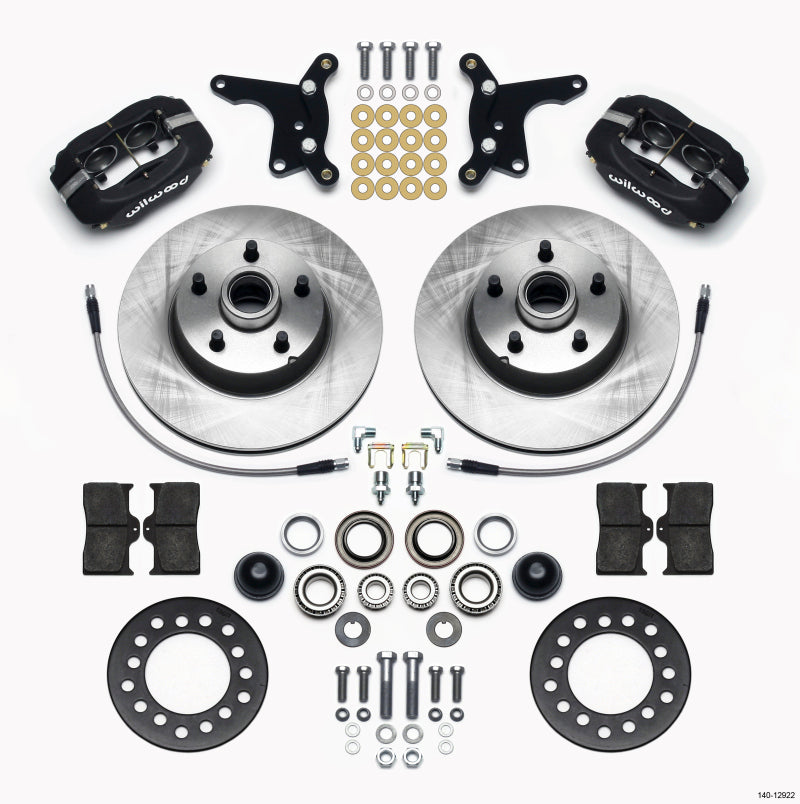 Wilwood Forged Dynalite Front Kit 11.28in 1 PC Rotor&Hub Ford 1954-1956 - #140-12922