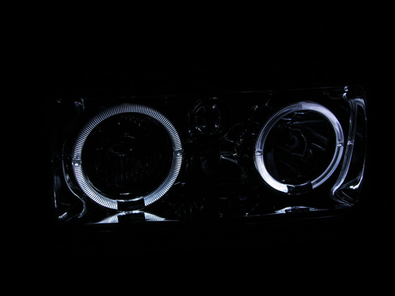 ANZO 1991-1994 Toyota Land Cruiser Crystal Headlights with Halo Chrome