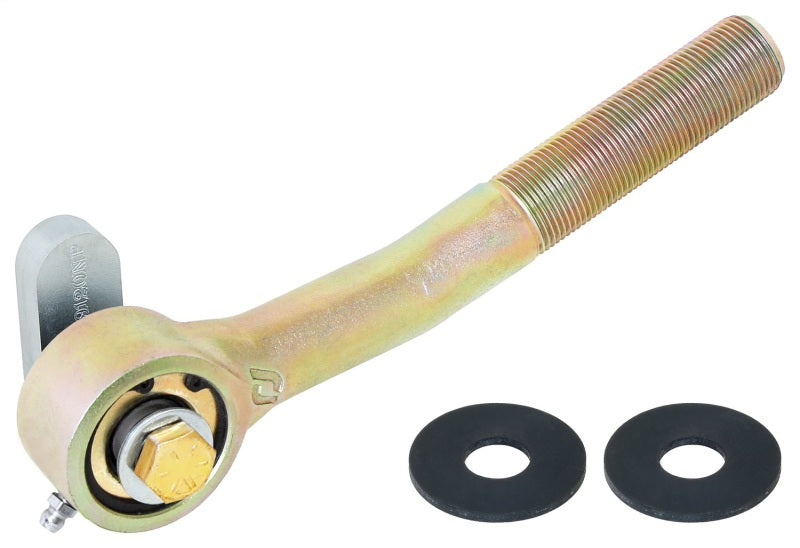 RockJock Johnny Joint 2in Narrow Rod End, Bent Long Shank (TJ/LJ/XJ/MJ/ZJ Front Trac Bar, 1in RH Thread, 1.600in x .510in Ball)