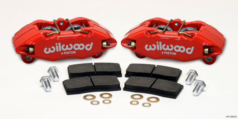 Wilwood DPHA Front Caliper & Pad Kit Red Honda / Acura w/ 262mm OE Rotor - #140-13029-R