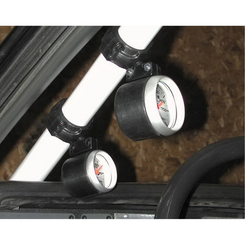 AutoMeter 48003 2-1/16in Black Roll Pod Gauge Mount for 1-5/8in Roll Cage