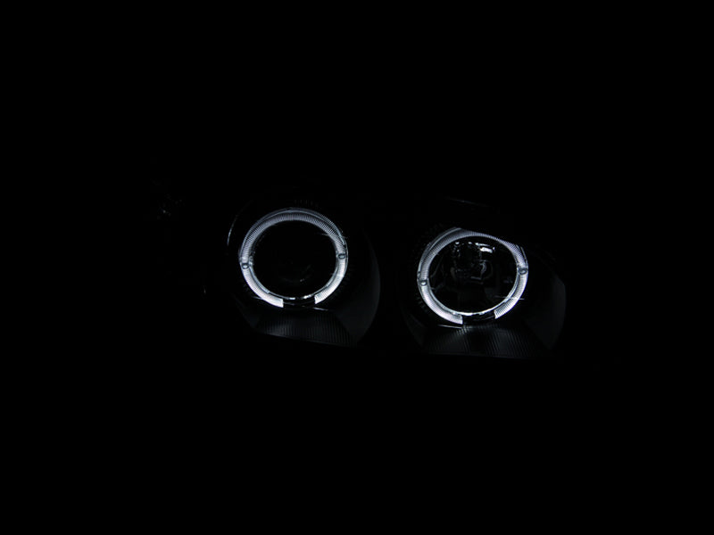 ANZO 2000-2004 Infiniti I30 Projector Headlights with Halo Black
