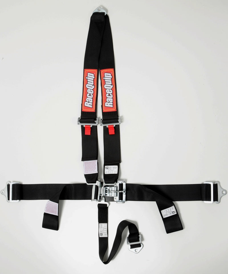 RaceQuip 713003 Black Latch & Link V-Type 4-Point Seat Belt