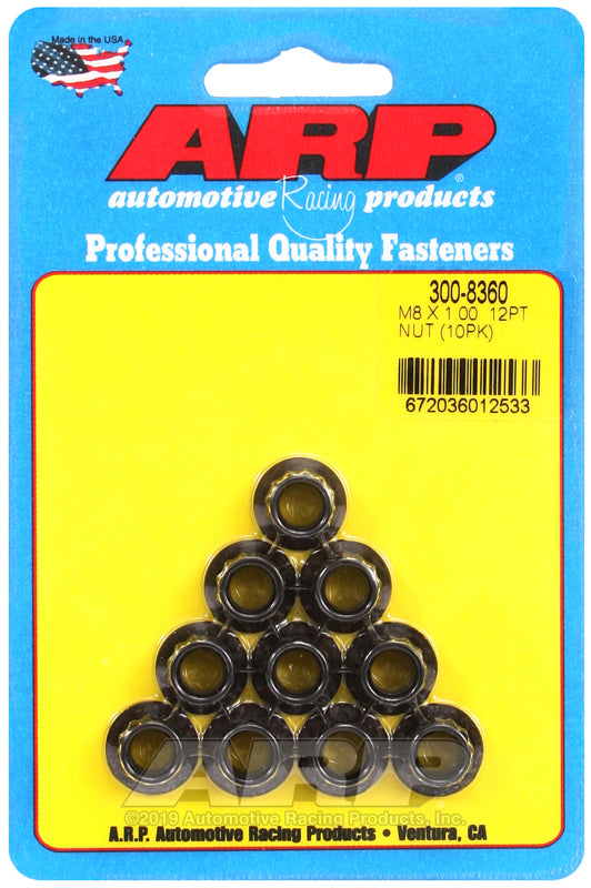 ARP 300-8360 M8 x 1.00 12pt Nut Kit (10 pack)