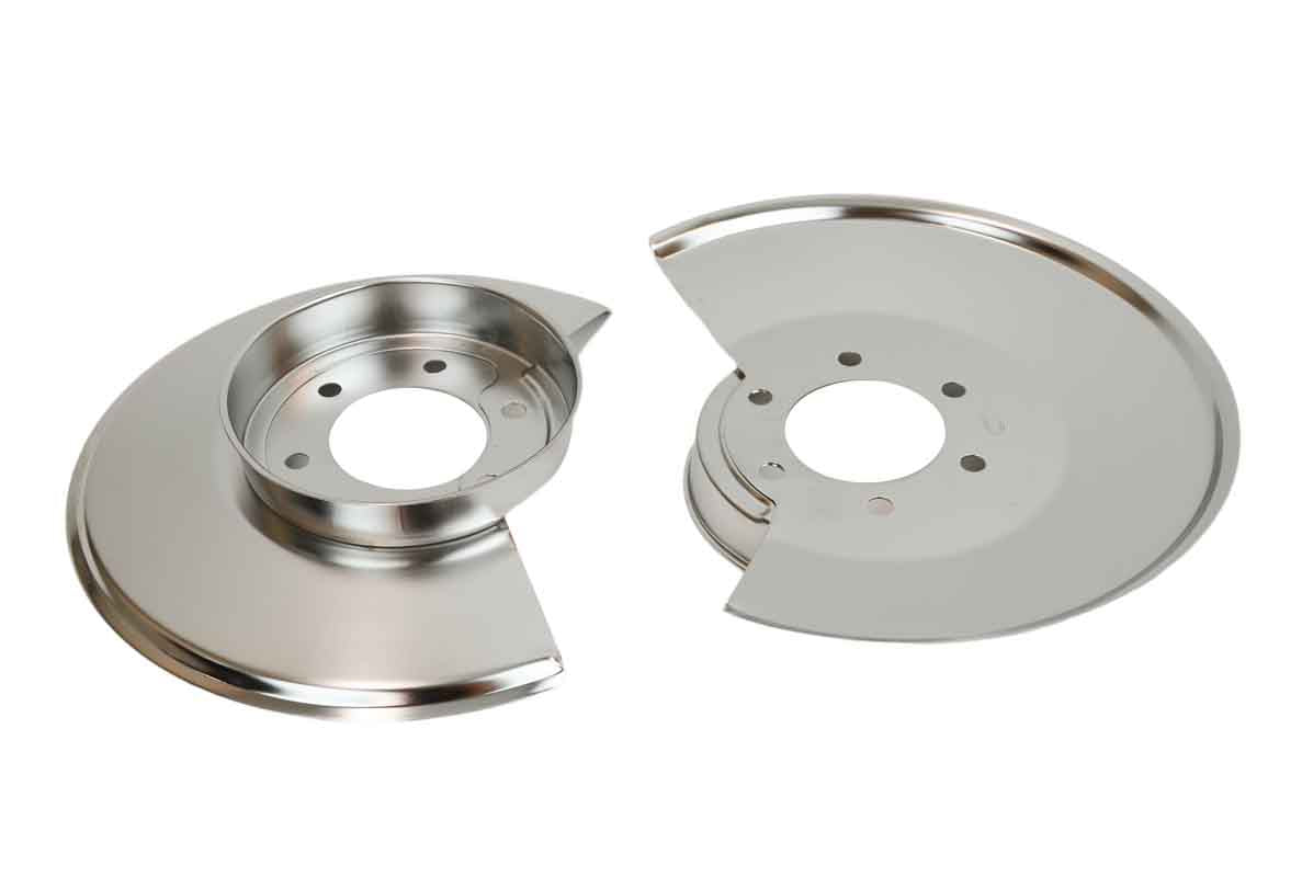 Kentrol 30502 Disc Brake Dust Cover Pair for 1978-1986 Jeep CJ5 CJ7 CJ8 - Polished Silver