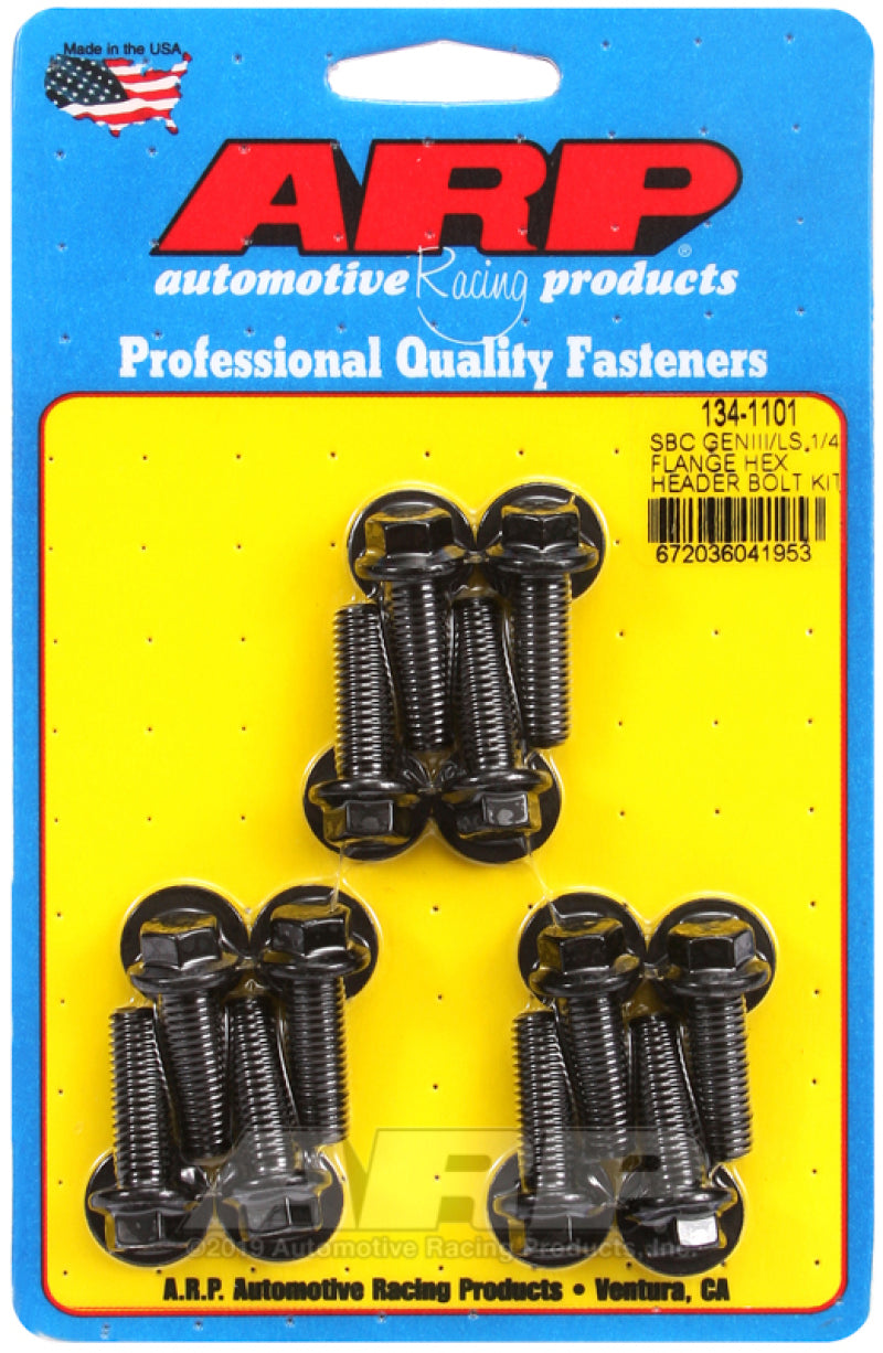 ARP 134-1101 for Chevy LS 1/4in Flange Hex Header Bolt Kit