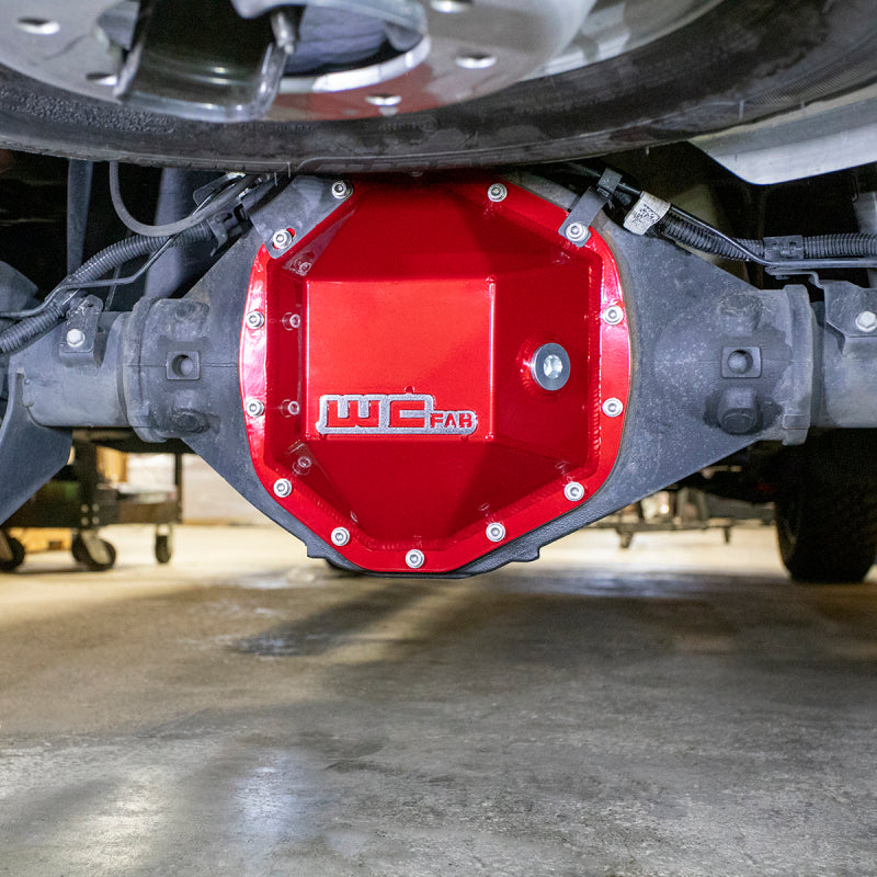Wehrli Custom Fabrication WCF100114-RED Rear Differential Cover Red for 2020-2026 Chevrolet / GMC Duramax and 2019-2026 Ram 2500/3500