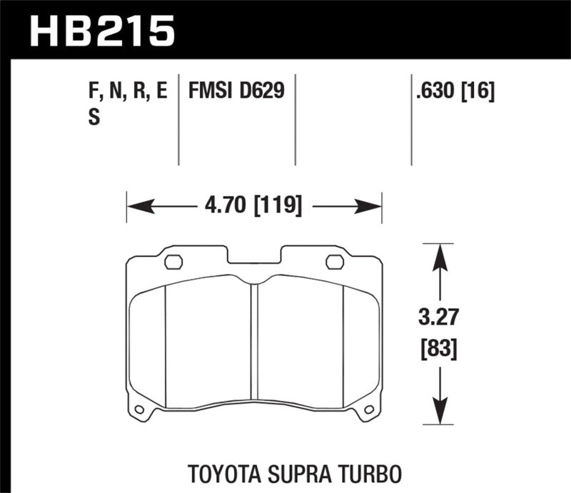 Hawk Performance HB215B.630 HPS 5.0 Street Brake Pads