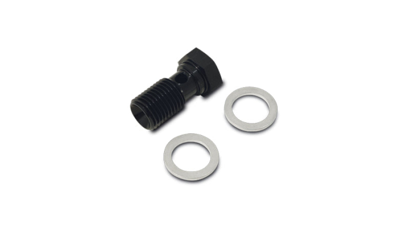 Vibrant Aluminum Banjo Bolt w/2 Washers Male 16mm x 1.5 Bolt, 24mm long bolt