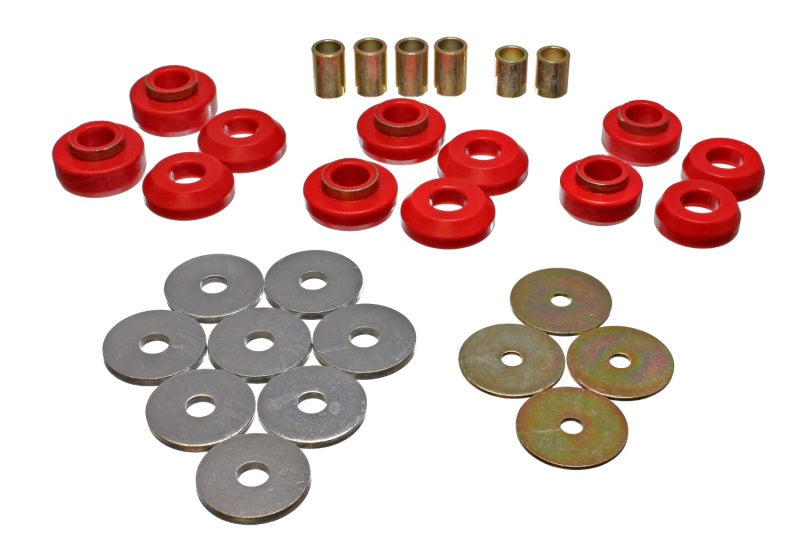 Energy Suspension for 75-79 Chevrolet Nova / Chevy II Red Body Mount Set 3.4129R