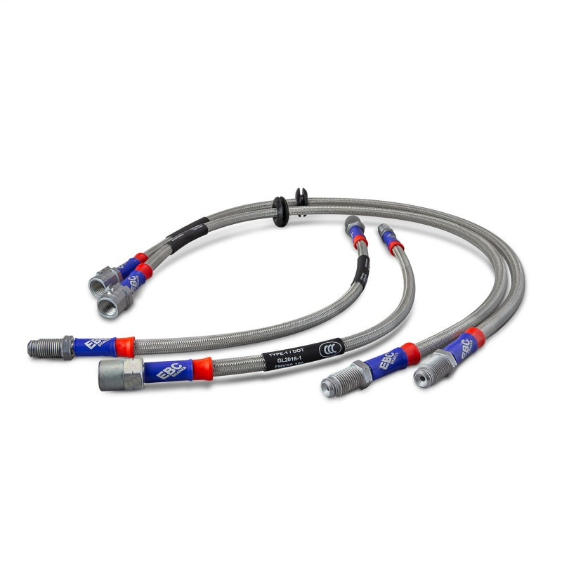 EBC 03-07 Hummer H2 6.0L Stainless Steel Brake Line Kit BLA7672-6L