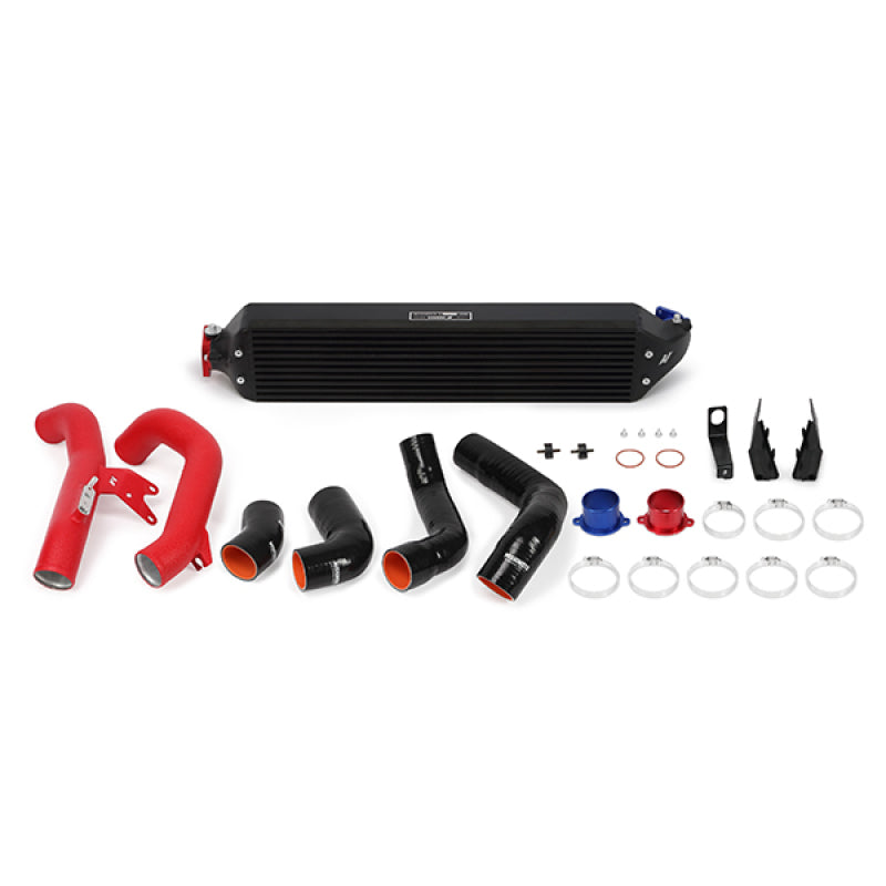 Mishimoto 2016+ Honda Civic 1.5T / 2017+ Honda Civic Si Black Intercooler Kit w/Red Pipes - #MMINT-CIV-16KBKWRD