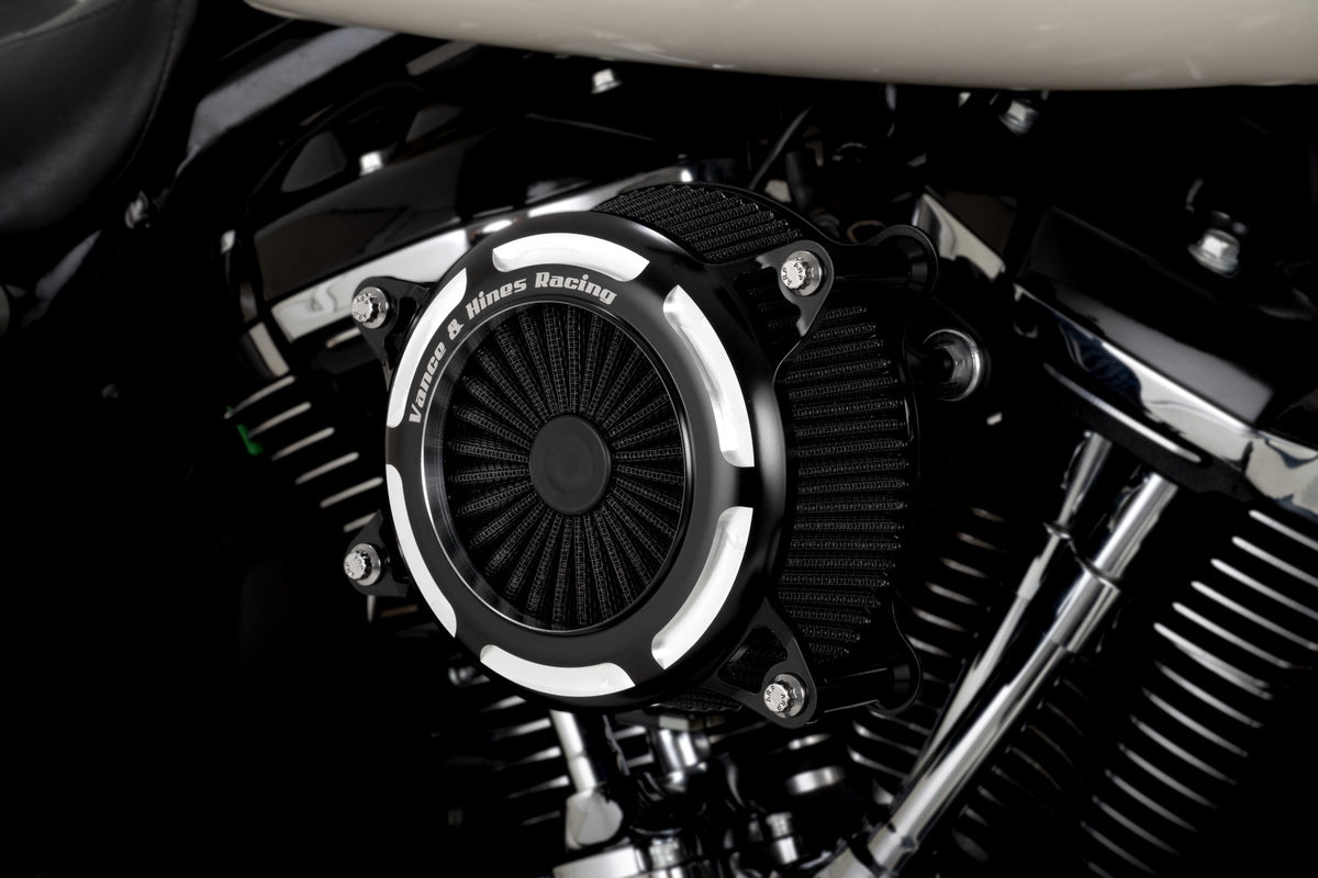 Vance & Hines 41117 VO2 Onyx Intake Black Contrast for 2008-2017 Harley-Davidson Touring