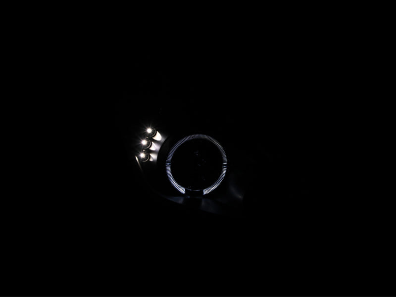 ANZO 2000-2005 Toyota Celica Projector Headlights with Halo Black