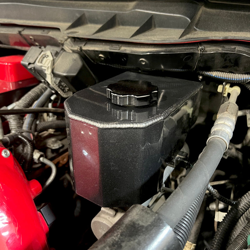 Wehrli Custom Fabrication WCF100209-RED Brake Reservoir Cover WCFab Red for 2006-2026 Dodge Ram / Ram 2500 / 3500 Cummins