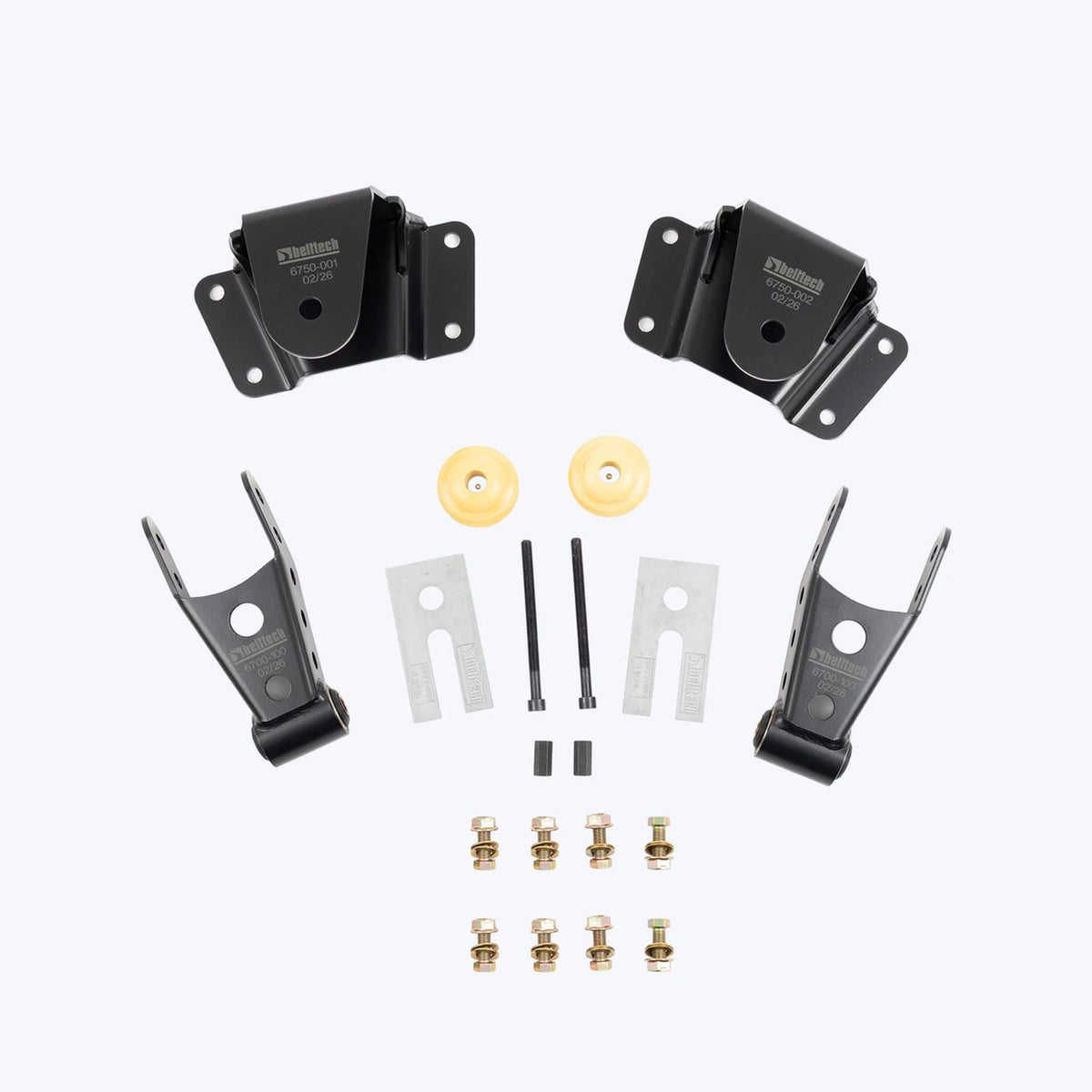 Belltech Shackle And Hanger Kit 1975-1991 for GM C30 CrewCab/Dually 4in