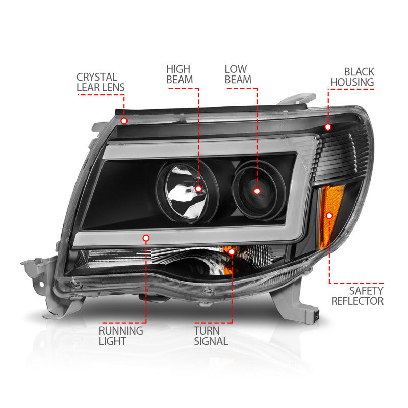 ANZO 2005-2017 Toyota Tacoma LED Projector Headlights