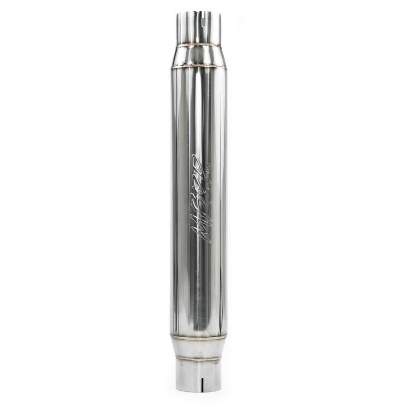 MBRP R1017 3in Inlet/Outlet 22in Body 26in Overall Length T304 Stainless Steel Resonator