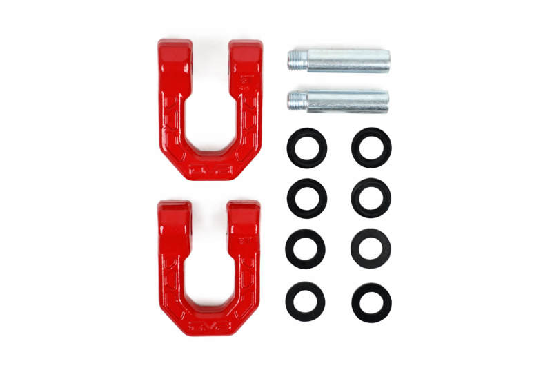 DV8 Offroad Elite Series D-Ring Shackles - Pair (Red) - #UNSK-01RD